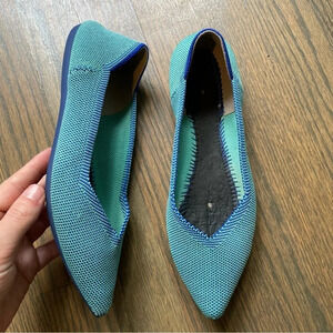 Rothy’s Aquamarine Point Flat Rare Retired Color